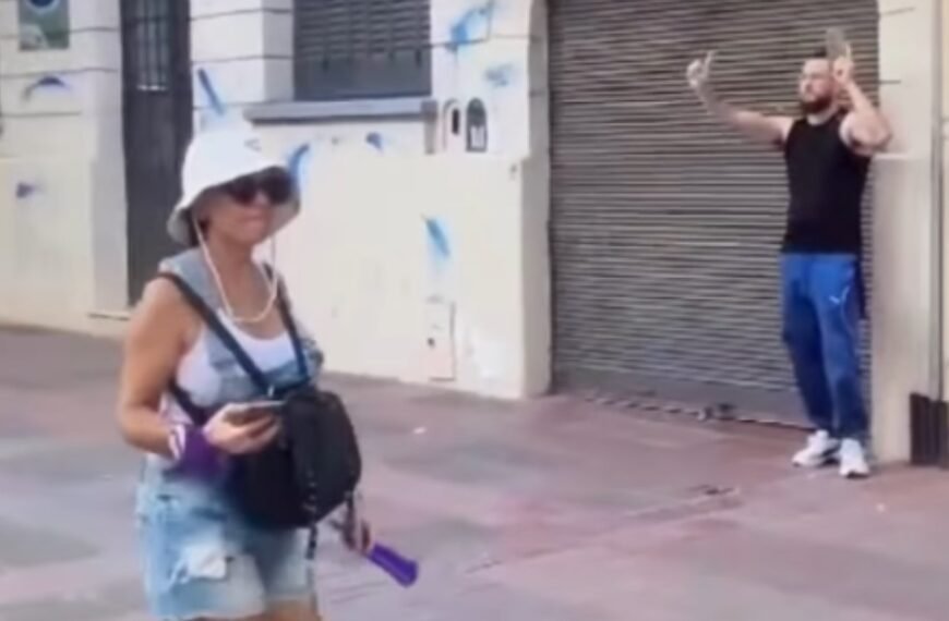 El video de un libertario que defendió una sede de Milei en Mendoza para que no la vandalicen: «se desnudaron enfrente mío»