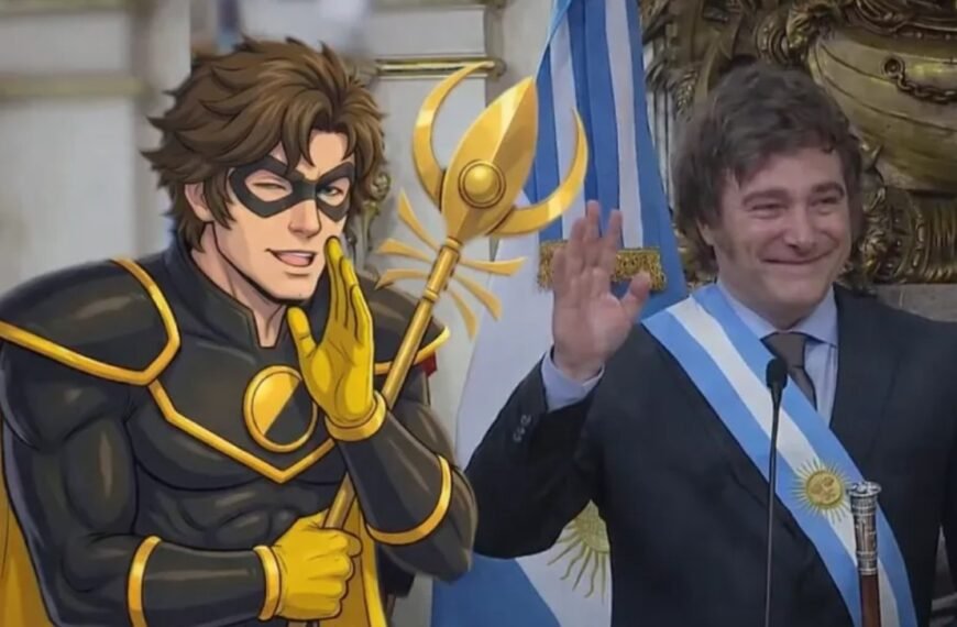 Javier Milei lanzó sus redes sociales en inglés mostrándose como un superhéroe animado