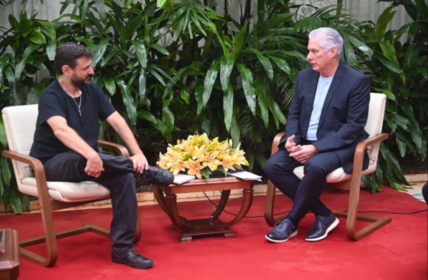 El presidente de Cuba recibió a Juan Grabois y pidió “reafirmar lazos históricos” con la Argentina