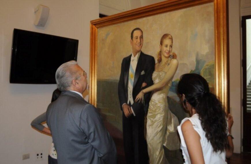 El Gobierno bajó un cuadro de Perón y Evita de Casa Rosada y evalúa poner uno de Messi