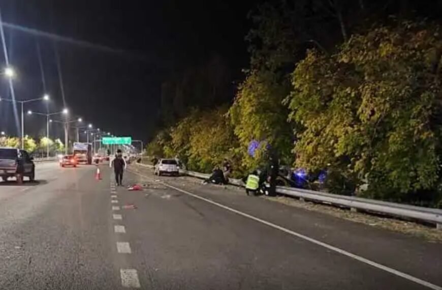 Un camión chocó contra agentes de Tránsito en el Acceso Sur y embistió a un móvil oficial