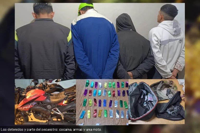 Tiros y piedras entre vecinos destaparon un aguantadero de armas, cocaína y motos robadas en Maipú