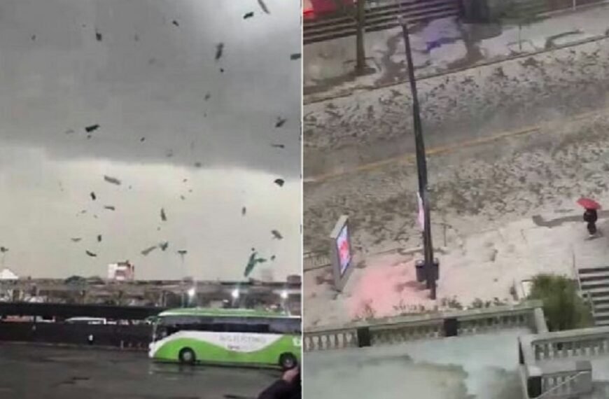 Impactantes videos: Caída de granizo, fuertes tormentas y hasta un tornado castigaron a Santiago de Chile